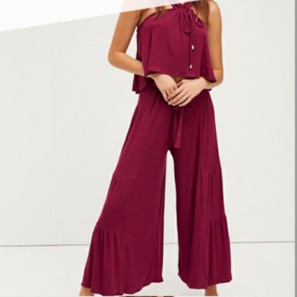FREE PEOPLE Porter Set (maroon) NWOT sz M!!
